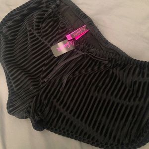 Black Velvet Shorts